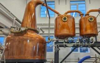 pot still with doubler for rum distillation